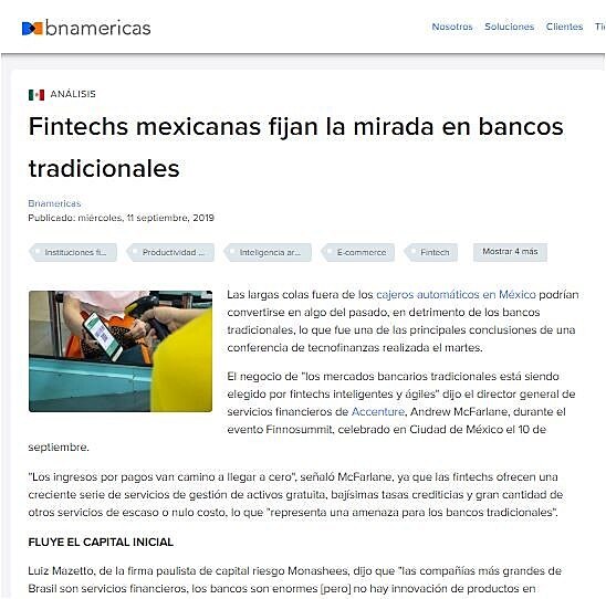 Fintechs mexicanas fijan la mirada en bancos tradicionales